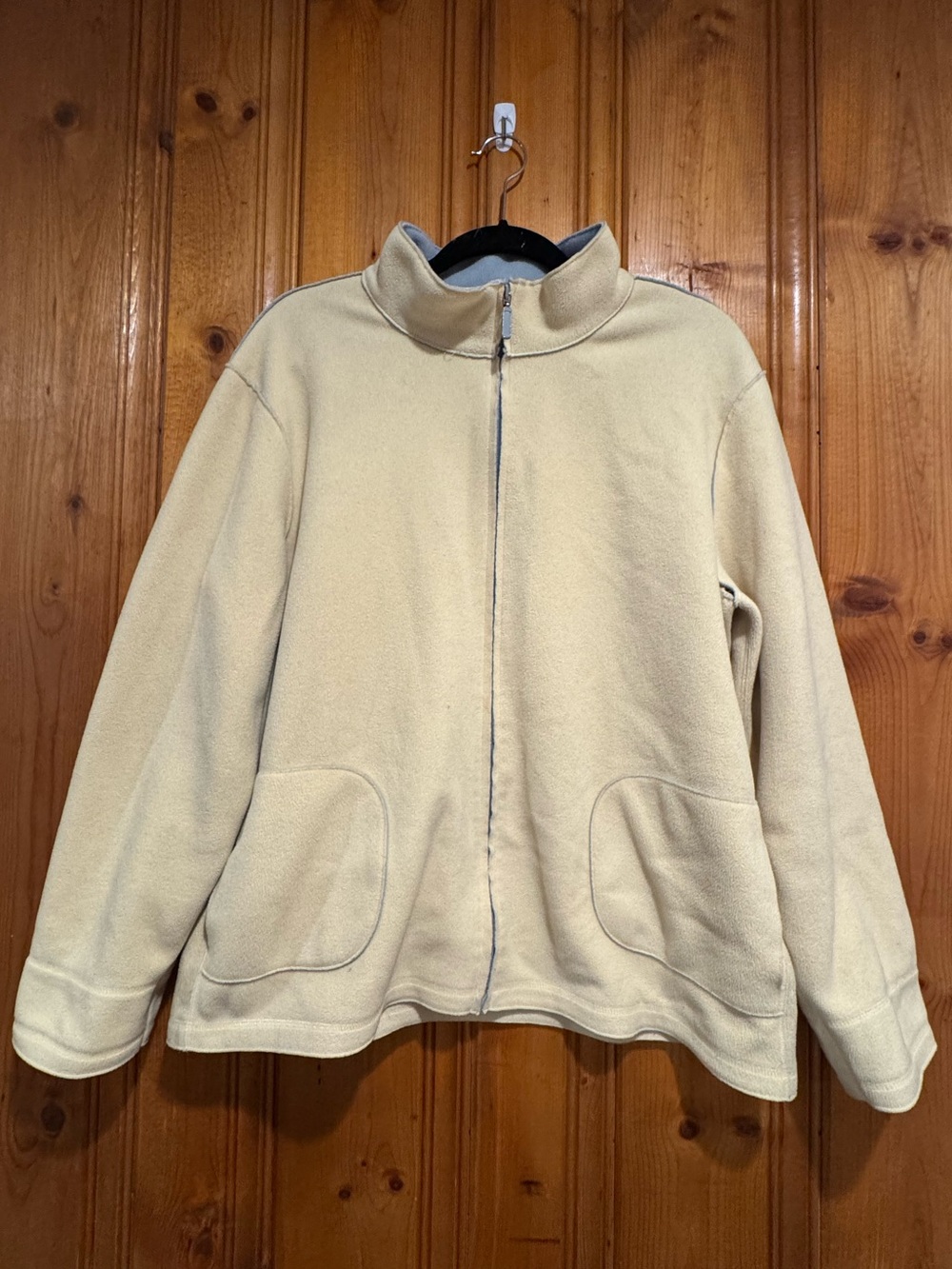 Vintage Pale Yellow fleece jacket